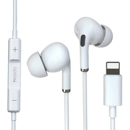 Yesido Stereo slu&scaron;alke (YH-36) - In-ear, Lightning, 1,2 m - Bele Cene
