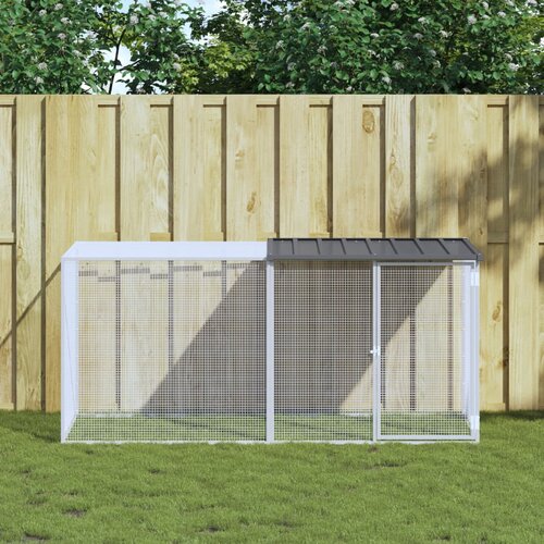 vidaXL Kavez za kokoši s krovom antracit 203x98x90 cm pocinčani čelik Cijene