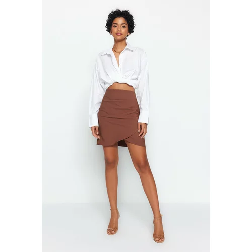 Trendyol Skirt - Brown - Mini