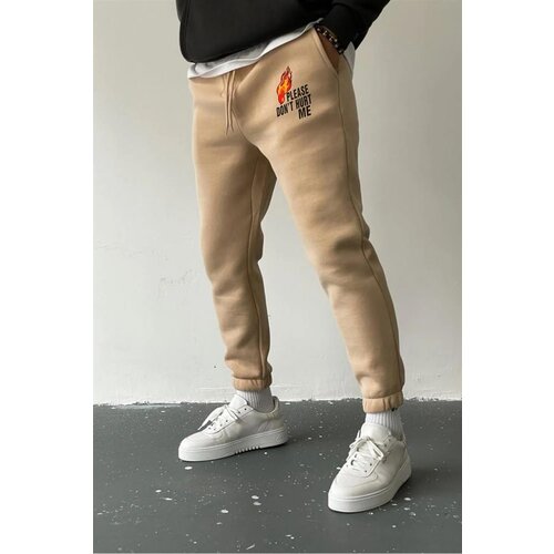 Dewberry 84184 3 Thread Mens Sweatpants-BEJ-1 Slike