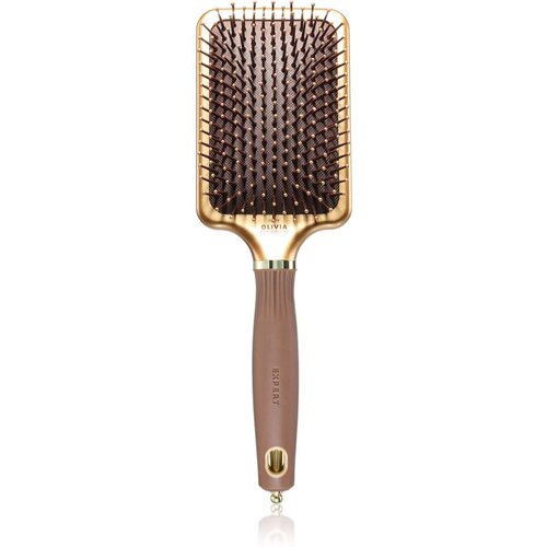 Olivia Garden Rectangular Paddle krtača za lažje česanje las Gold&amp;amp;Brown 1 kos Slike