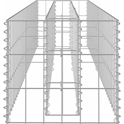 Gabionska sadilica od pocinčanog čelika 180 x 30 x 30 cm Slike
