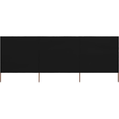 vidaXL 3-panelni vetrobran tkanina 400x160 cm črn Cene