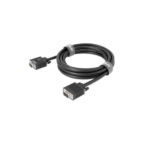 Club3d VGA priključni kabel VGA 15-polni utikač, VGA 15-polni utikač 3 m crna CAC-1703 mogućnost vijčanog spajanja, pozlaćeni kontakti VGA kabel Cijene