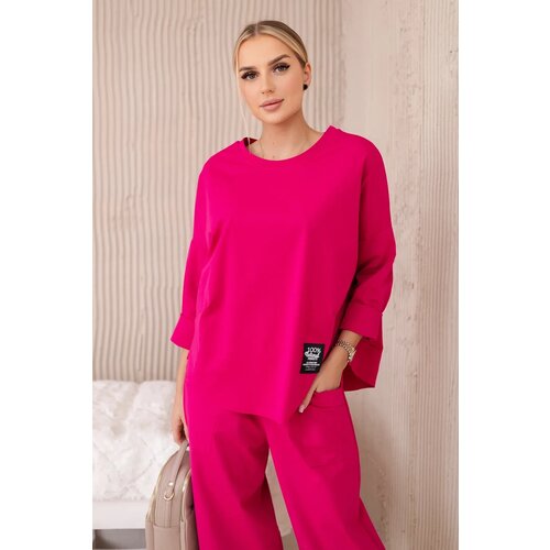 Kesi Włoski Włoski Set of new punto sweatshirt pants fuchsia Slike