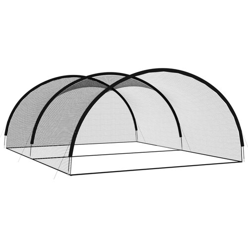 Mreža za kavez za bejzbol crna 600 x 400 x 250 cm od poliestera Slike