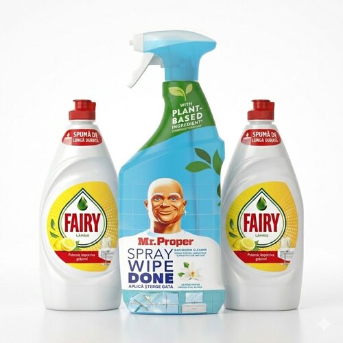 Fairy Lemon i Mr. Proper set kućne hemije Slike