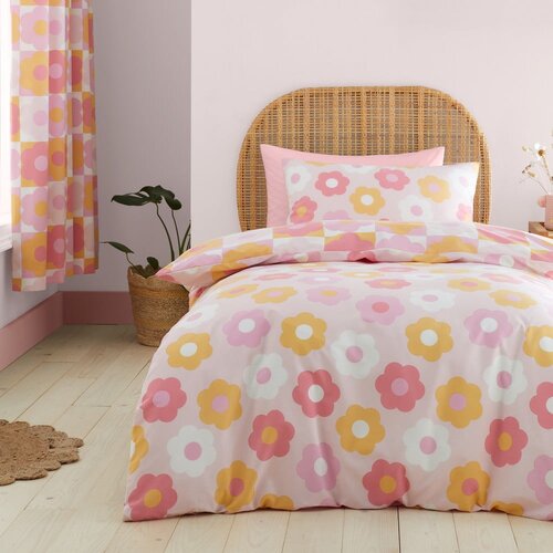 Catherine Lansfield Dječja posteljina za krevet za jednu osobu 135x200 cm Retro Daisy &amp;ndash; Slike