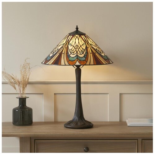 Endon 112185 - Stona lampa Tiffany HECTOR 1xE27/10W/230V prečnika 40 cm Slike