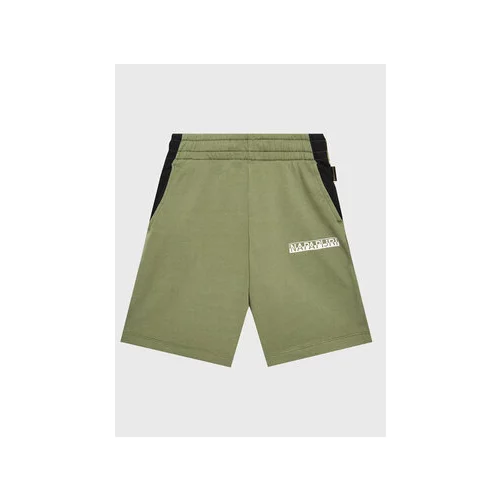 Napapijri Kratke hlače iz tkanine Pinta NP0A4GX8 D Zelena Regular Fit