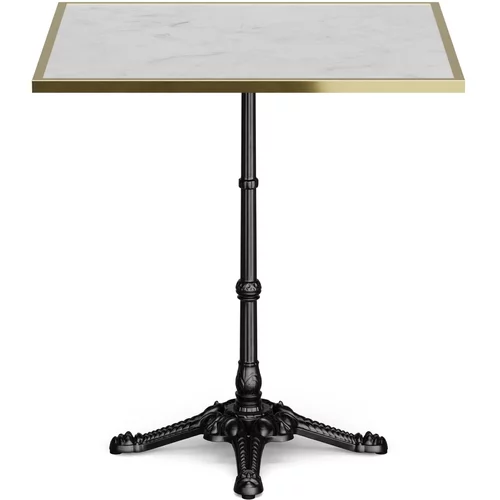 Blumfeldt Patras Lux, bistro stol, mramorna ploča stola, 60 x 60 cm, baza od lijevanog željeza