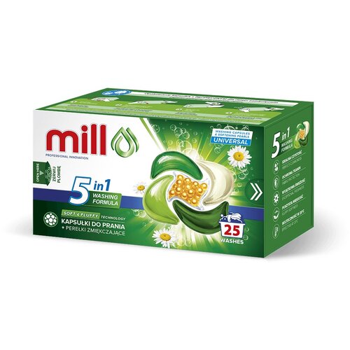 MADONIS MILL PRO 5k laundry capsules + UNIVERSAL softening beads, 25 pcs Cene