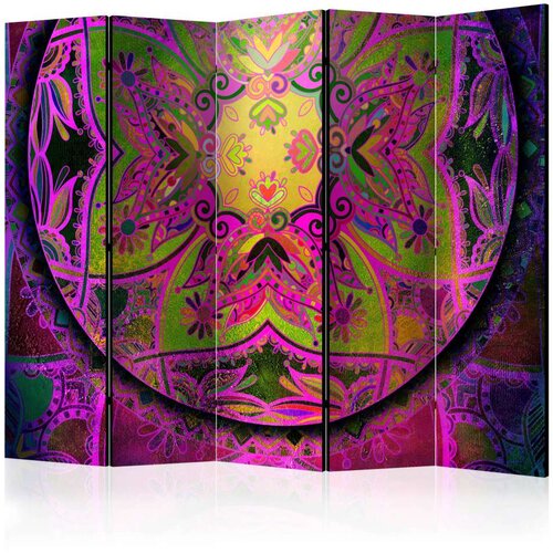  Paravan u 5 dijelova - Mandala: Pink Expression II [Room Dividers] 225x172 Slike