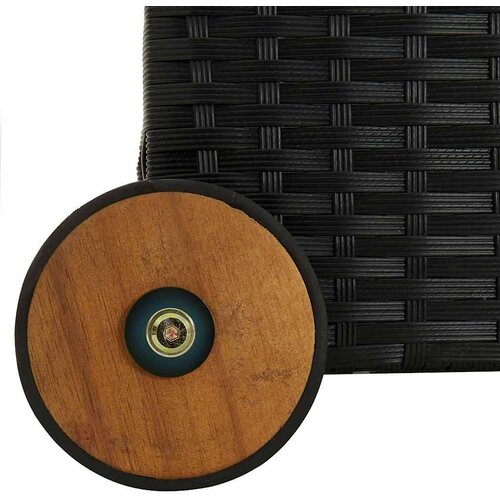 VidaXL Vrtna kutija za pohranu crna 120 x 65 x 61 cm od poliratana Slike