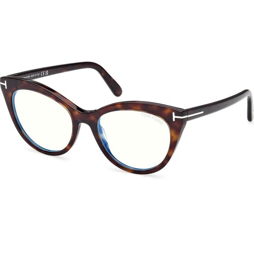 Tom Ford Ženski okvir za dioptrijske naočare Blue block 0FT6091-B 5253, Smeđi Slike