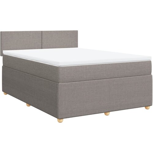 Maison Chic Box spring postelja - Vzmetna postelja z vzmetnico taupe 140x190 cm blago SL11524, (21881929) Cene
