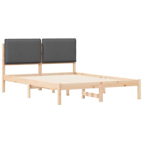  Krevetni okvir s tapiciranim uzglavljem Tamno siva 150 x 200 cm Slike