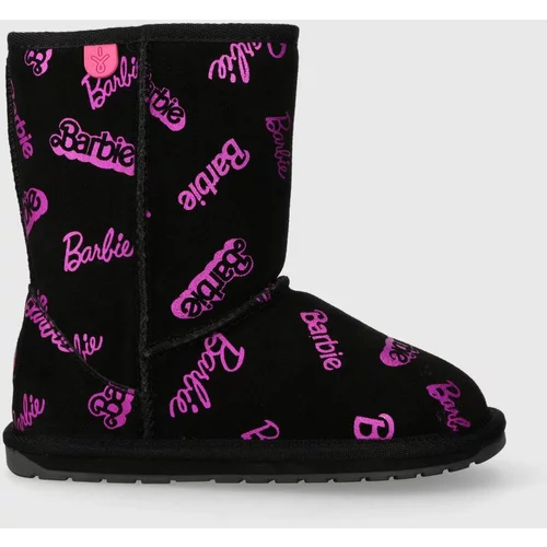 EMU Australia Dječje cipele za snijeg od brušene kože Barbie? Wallaby Print Lo boja: crna