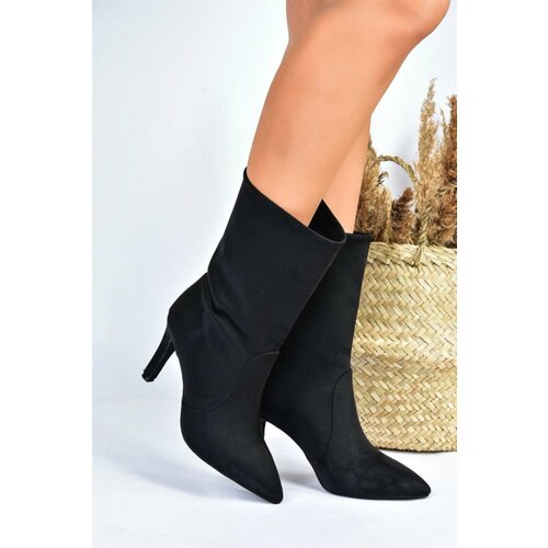 Fox Shoes Black Suede Women's Boots Slike