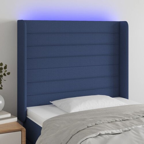  LED uzglavlje plavo 93 x 16 x 118/128 cm od tkanine Cijene