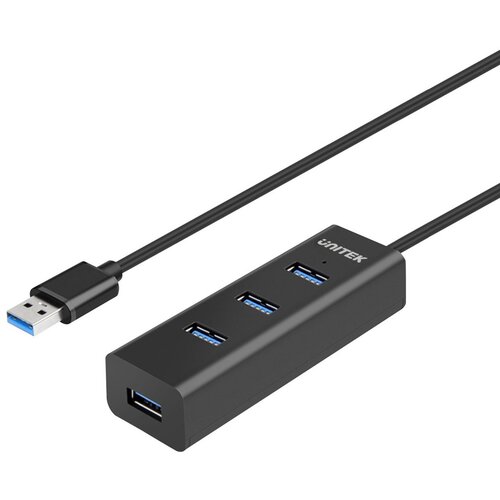 Unitek Y-3089V01 interface hub USB 3.2 Gen 1 (3.1 Gen 1) Type-A 5000 Mbit /s Black Slike