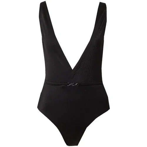 Karl Lagerfeld Jednodijelni kupaći kostim 'Dna Shiny' crna