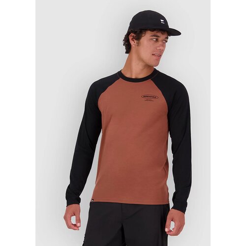 Mons Royale Icon Merino Raglan Funkcijska majica cinnamon / black Cene