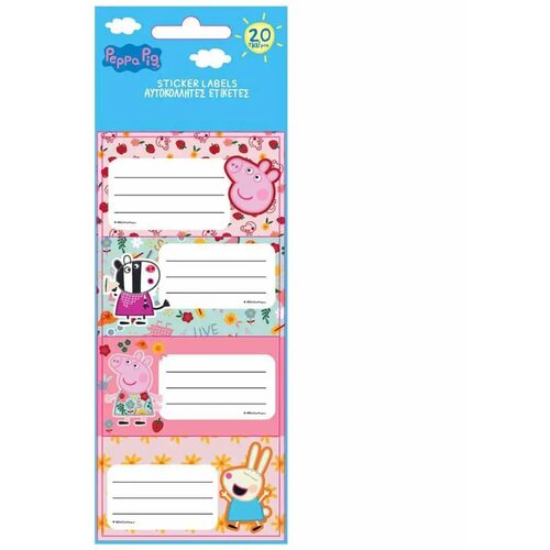 Luna Luna: Peppa Pig nalepke za zvezke, 20 kosov v paketu. Cene