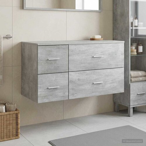  Set namještaja za kupaonicu 2 kom. Betonska siva 62,5 x 44,5 x 50 cm Cene