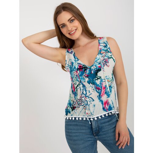 Baiyibaishun Blouse-AT-BZ-2202B.70-white-blue Cene