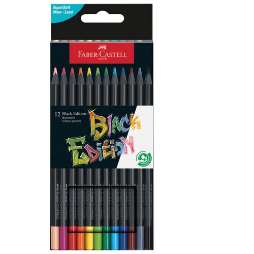  BOJE DRVENE 12BOJA TROKUTASTE BLACK EDITION FABER-CASTELL 116412 BLISTER Cene