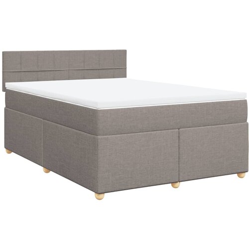 vidaXL Box spring postelja z vzmetnico taupe 140x190 cm blago, (21306006) Cene
