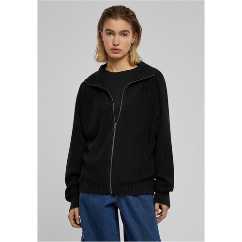 Urban Classics Women's knitted cardigan with zip black Cene