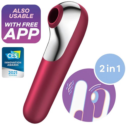 Satisfyer usisni vibrator Dual Love, crveni Slike