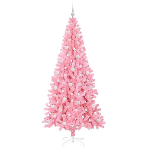 VidaXL Božićno drvce s 300 LED svjetlima Ružičasta 210 cm PVC Slike