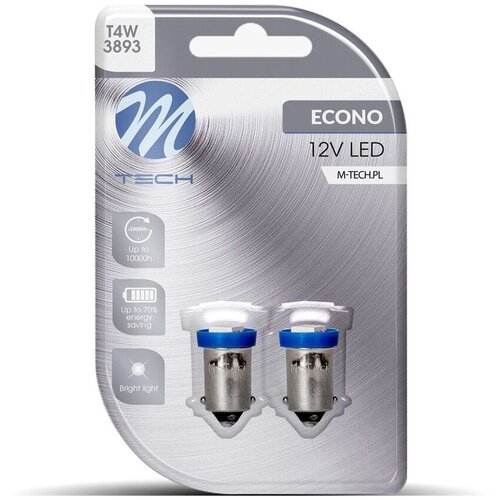 Mtech LED sijalica T4 BA9S 1 x SMD5050, 12 V, 2 komada, Plava Slike