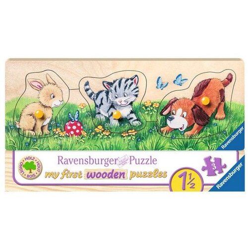 Ravensburger puzzle - Drvene puzzle domaće životinje - 3 dela Cene
