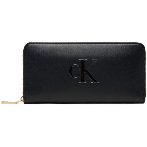 Calvin Klein Velika ženska denarnica Bold Ck Long Zip Around LV04F1077G Črna Slike