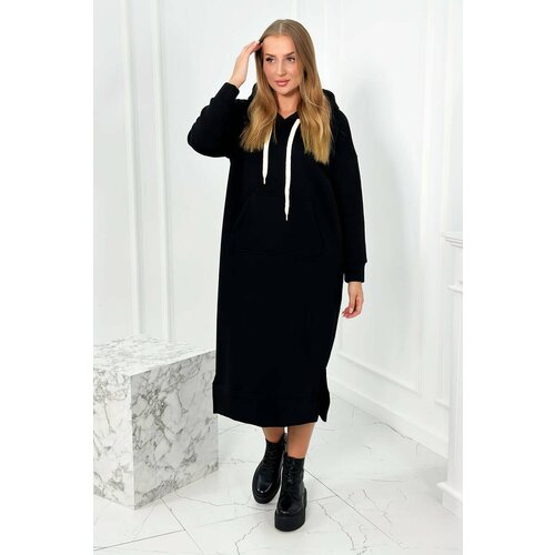 Kesi Long black dress with hood Slike