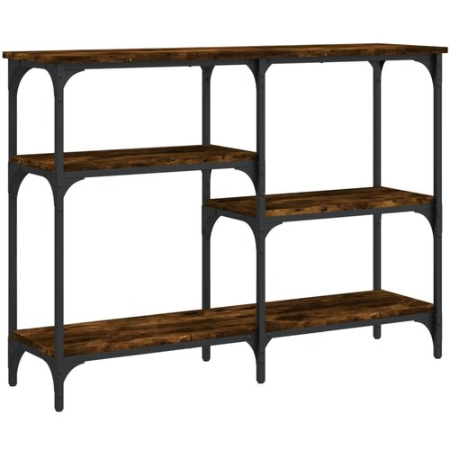 Maison Chic konzolna miza - miza ob steni dimljen hrast 102x29x75 cm inženirski les, (21786599) Cene