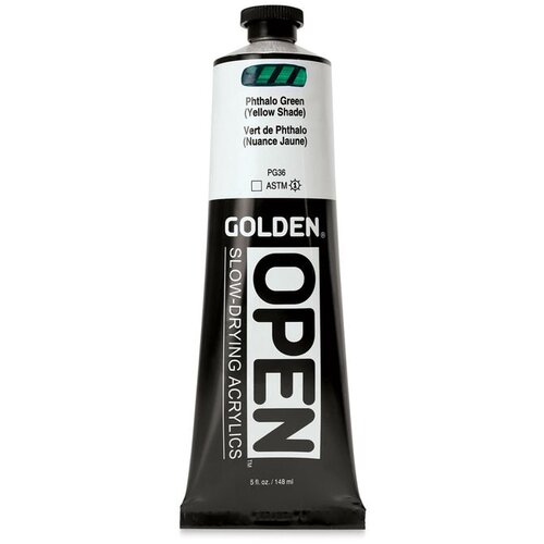  GOLDEN OPEN akrilna boja koja se sporo su&amp;scaron;i 148 ml | 7275 Phthalocyanine Green (Yellow Shade) Slike