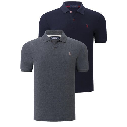 Dewberry DUO SET T8561 MEN&amp;#039;S TSHIRT-ANTHRACITE-NAVY BLUE Slike