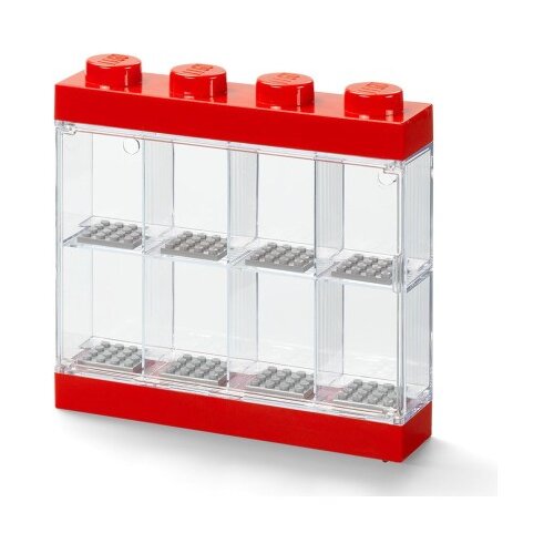 Lego MINIFIGURE DISPLAY CASE 8 RED Slike