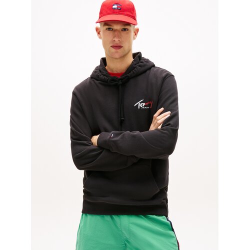 Tommy Jeans Sweater majica crvena / crna / bijela Slike