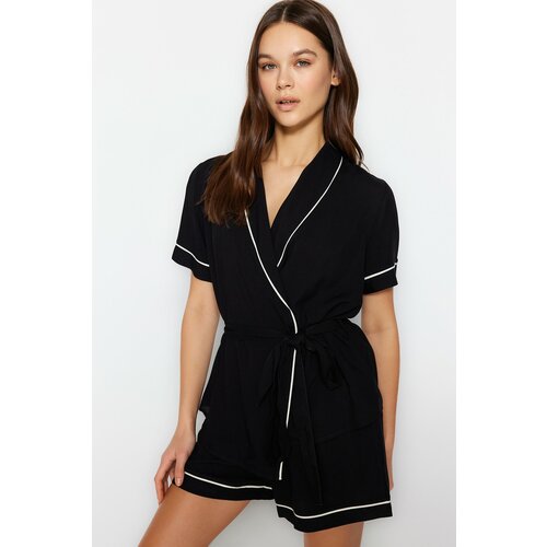 Trendyol Pajama Set - Black - Plain Slike
