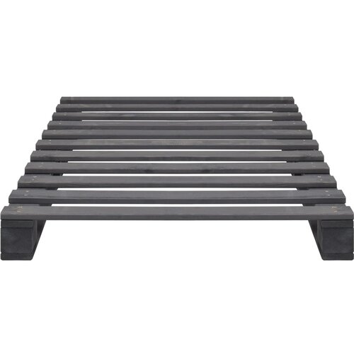  Okvir za krevet od paleta od masivne borovine sivi 90 x 200 cm Slike