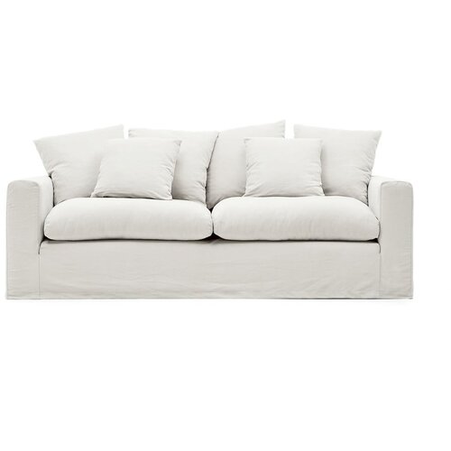 Kave Home Bijela lanena sofa 240 cm Nora – Cijene