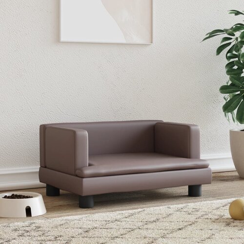 vidaXL Krevet za pse smeđi 60 x 40 x 30 cm umjetna koža Cene