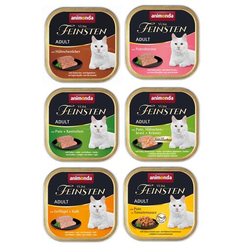 Animonda vom Feinsten Adult 6 x 100 g rojstnodnevno mešano pakiranje - Posebna izdaja: (6 vrst) Cene