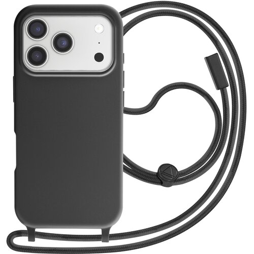 Avizar Ovitek za iPhone 17 Pro Max Soft Touch z vrvico za okoli vratu, Črna, (5000189456) Cene